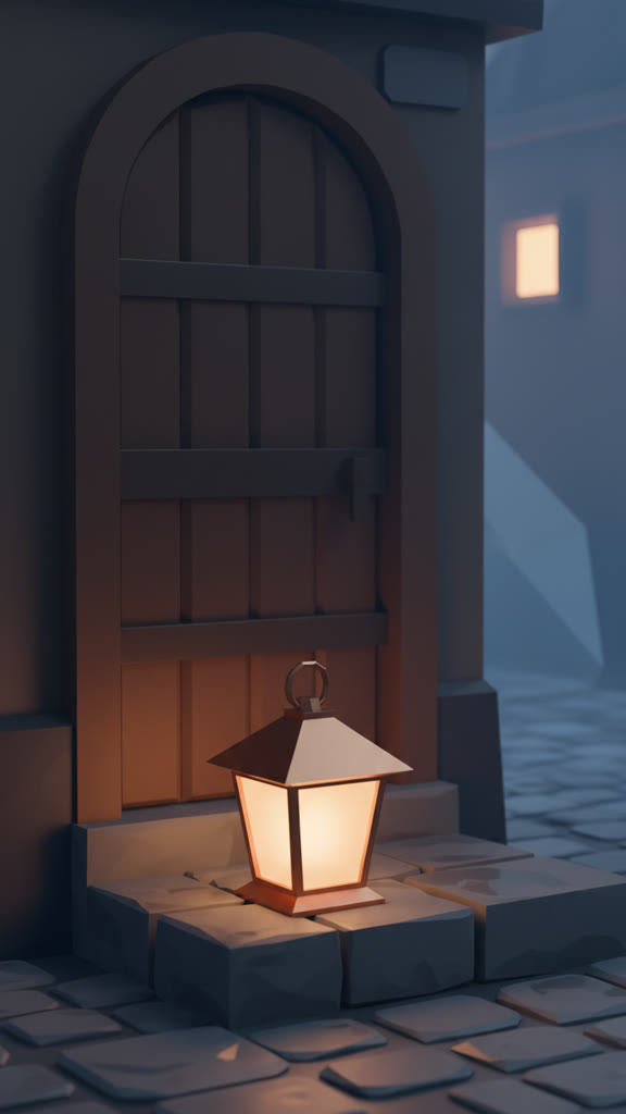 Low Poly visual style preview for a faceless video niche
